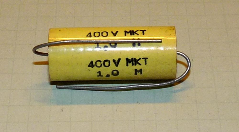 Kondensator 1,0µF, 400V, 20%, axial MKT