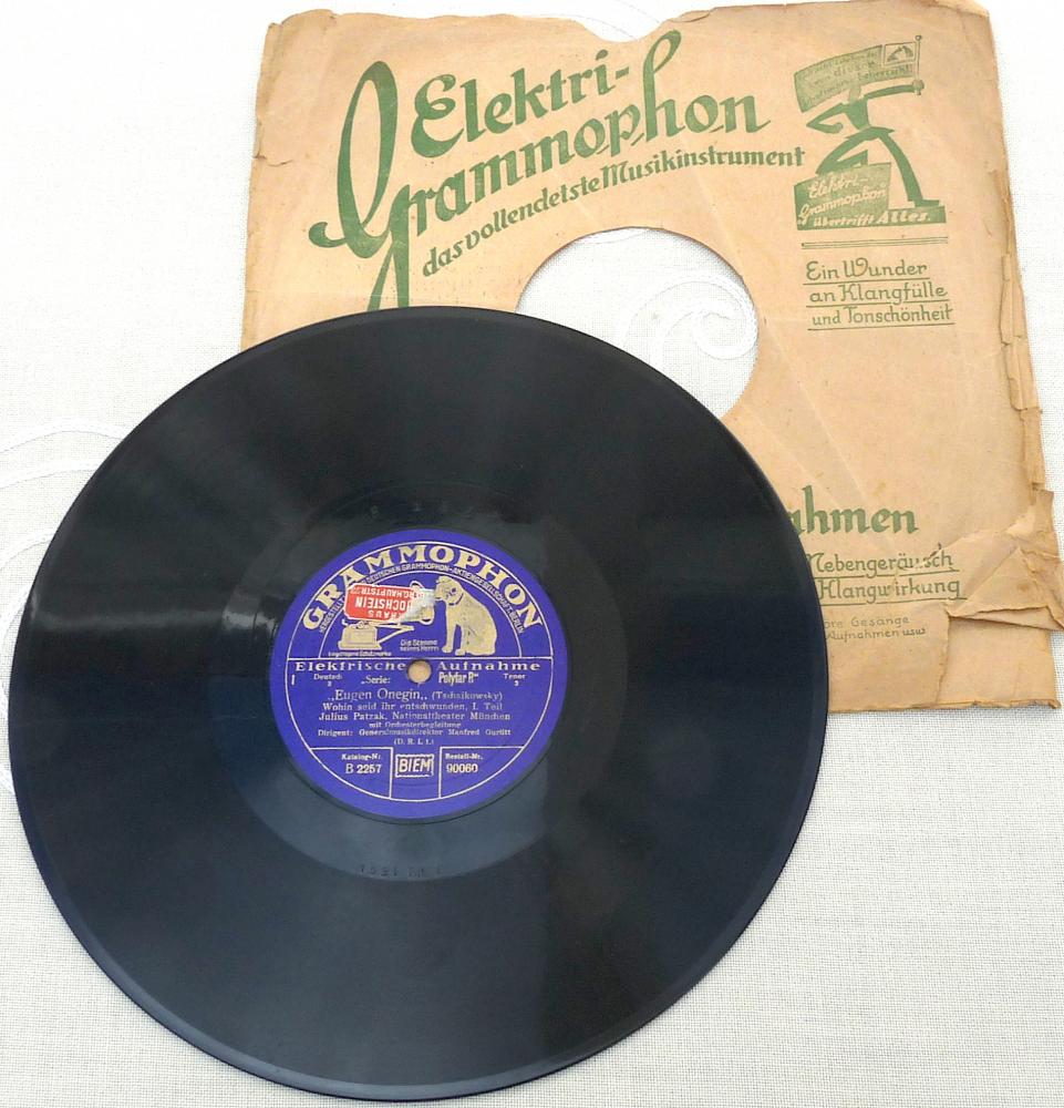 Eugen Onegin Wohin seid ihr entschwunden, 1928, Grammophon, 90060