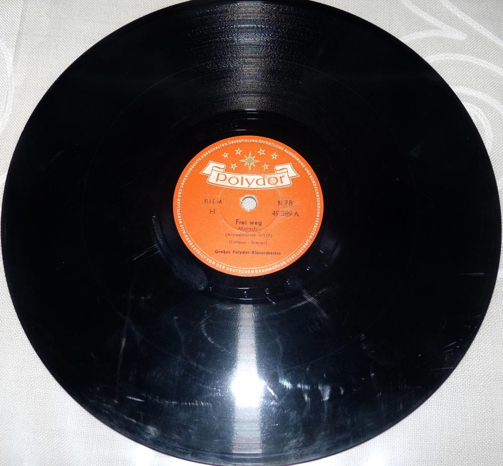 Polydor, 49389, Frei weg, Bayrischer Defilier-Marsch - Polydor-Blasorchester