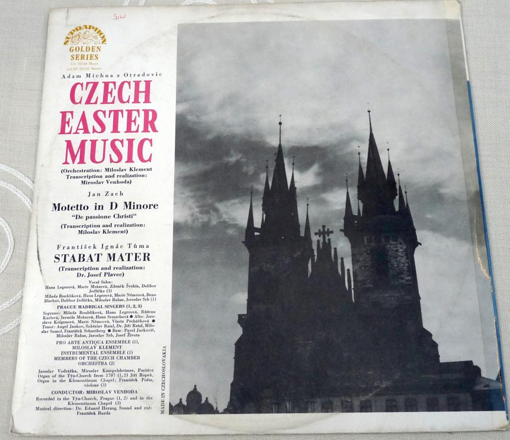 Czech Easter Musik, Adam Michna, CSSR, 1964, Supraphon, 10540